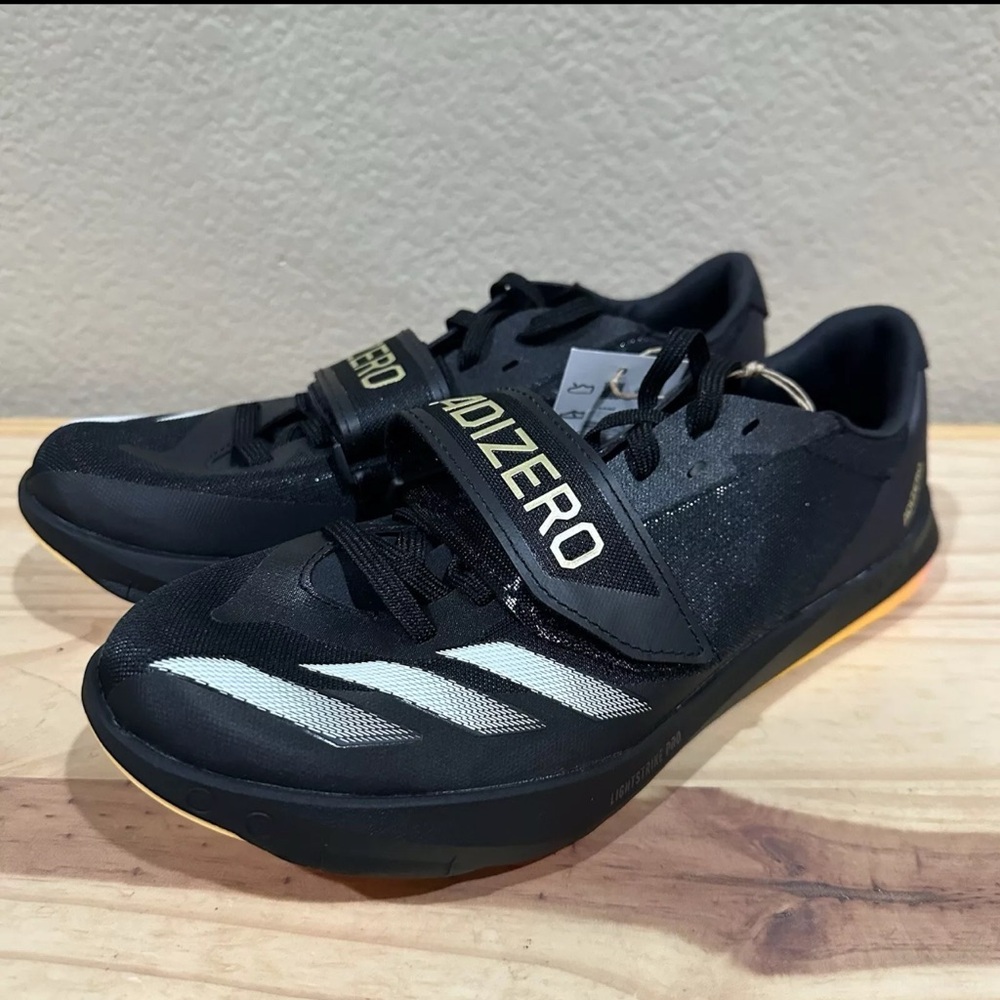 Adidas Adizero TJ/PV Black Triple Jump Pole Vault Spikes Cleats